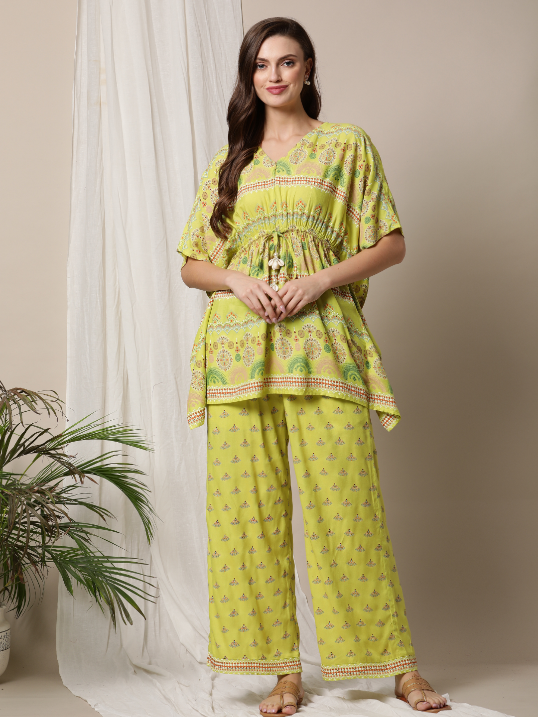 Women's Floral Printed Pure Cotton Kurti Palazzo Pants Set with Dupatt –  Amy's Cart Queen